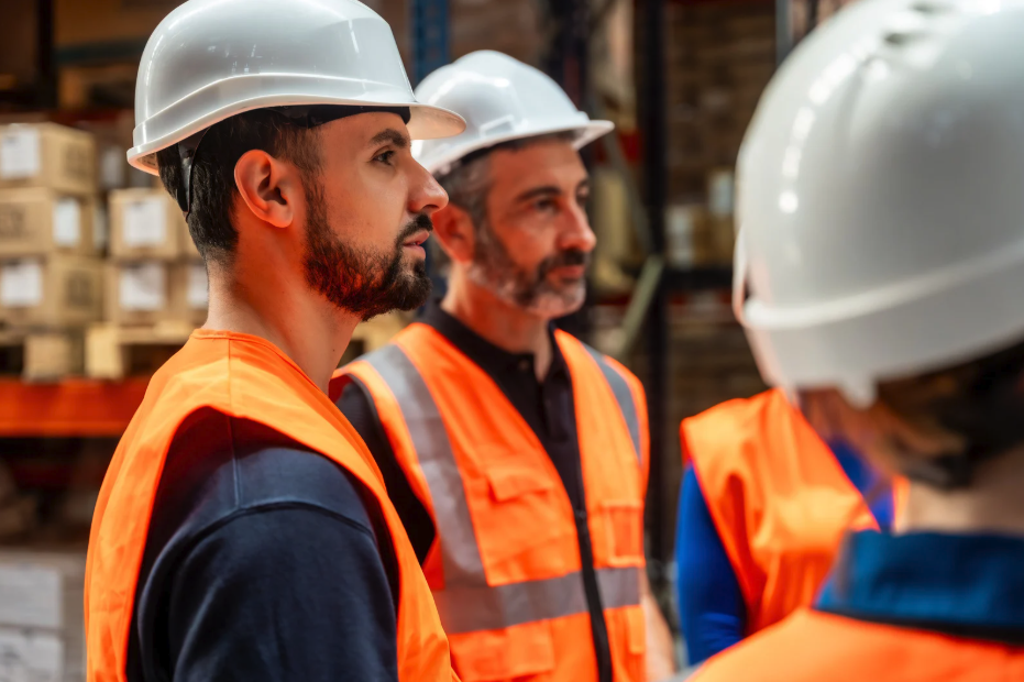 Safety team in a manufacturing facility